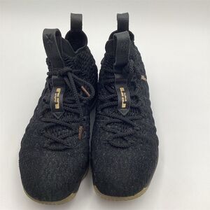 Nike LeBron 15 Men's Basketball Shoes Black Gold Size‎ 6.5 High Top